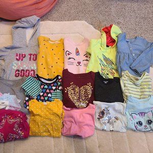 Lot of 15 Toddler Girl 5T 4/5 5 Winter Long Sleeve Spring Valentines Day Sequin